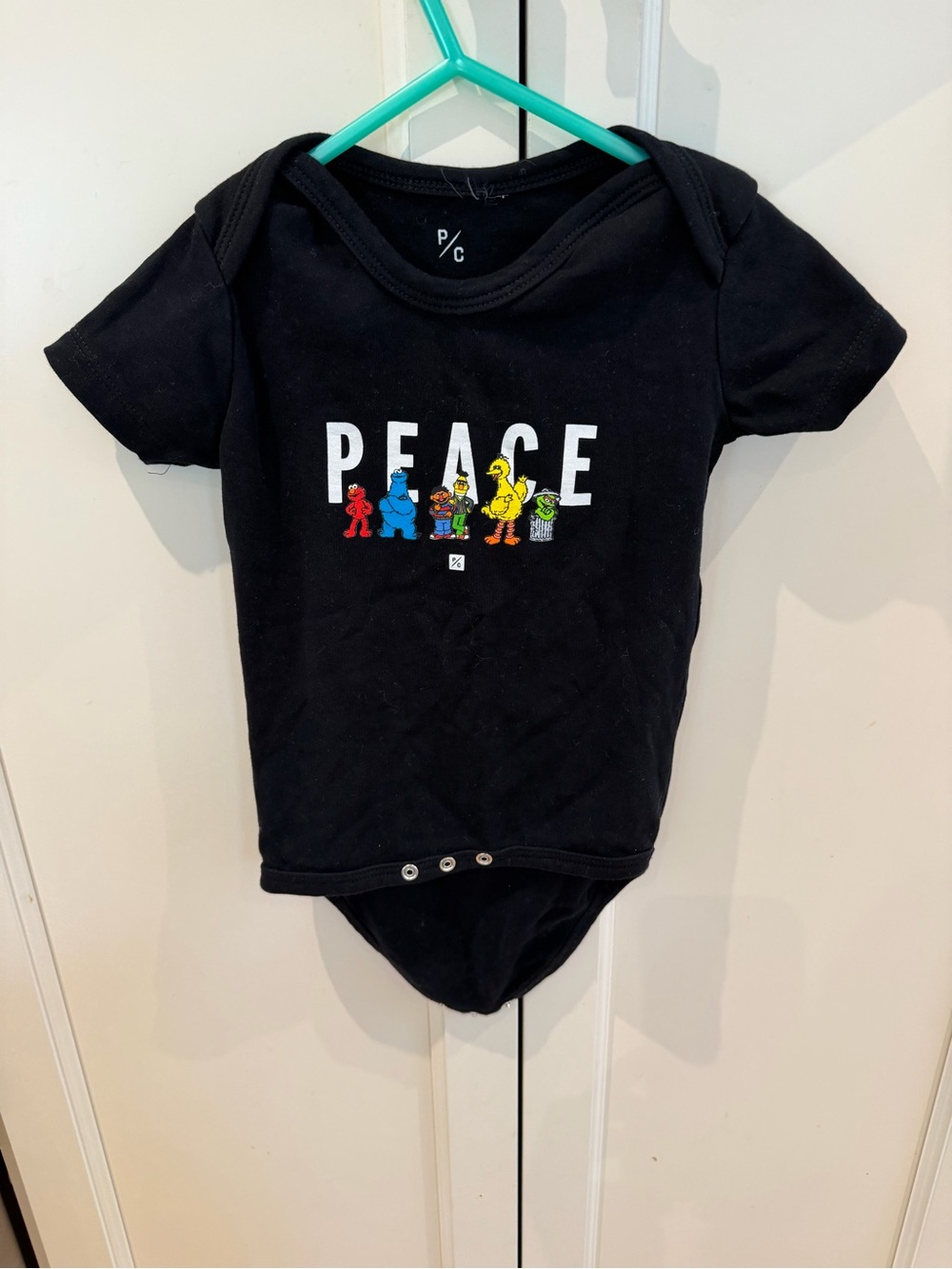 Peace collective 18m 'PEACE' Sesame Street bodysuit onesie